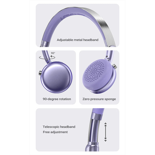 Handsfree Bluetooth Acefast H8, A2DP, ANC, Kulta