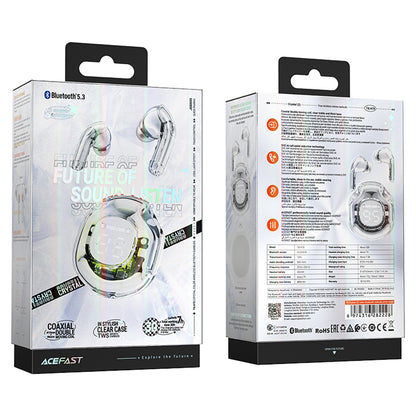 Handsfree Bluetooth Acefast T8, TWS, Valkoinen