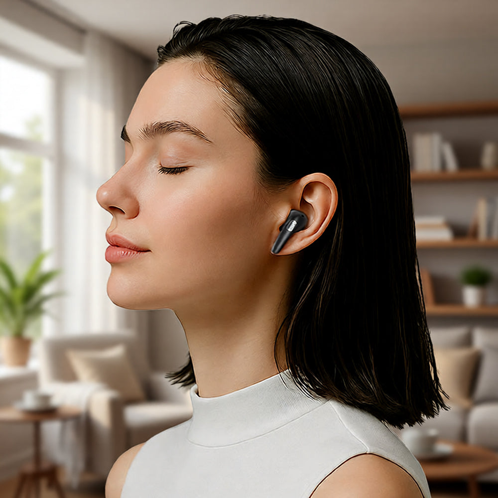 Handsfree Bluetooth Acefast W3, TWS, ANC, Musta