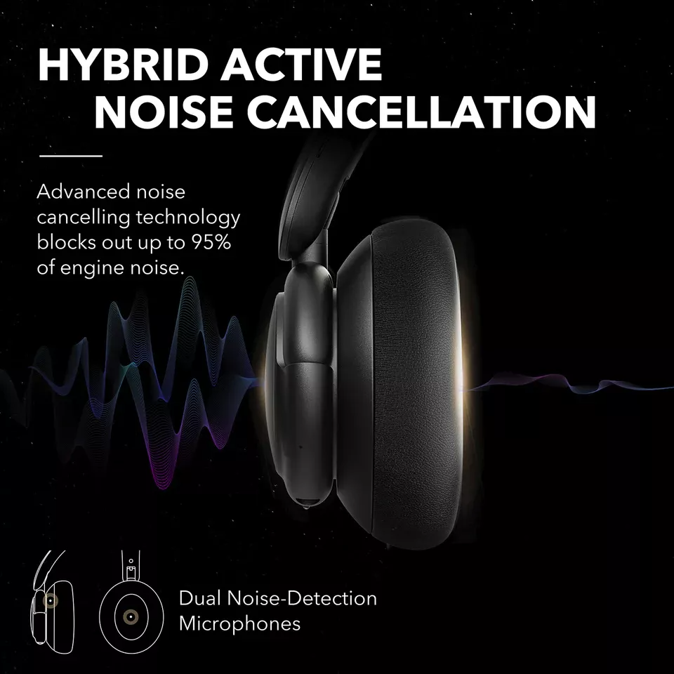 Handsfree Bluetooth Anker SoundCore Q30, A2DP, ANC, Musta A3028313