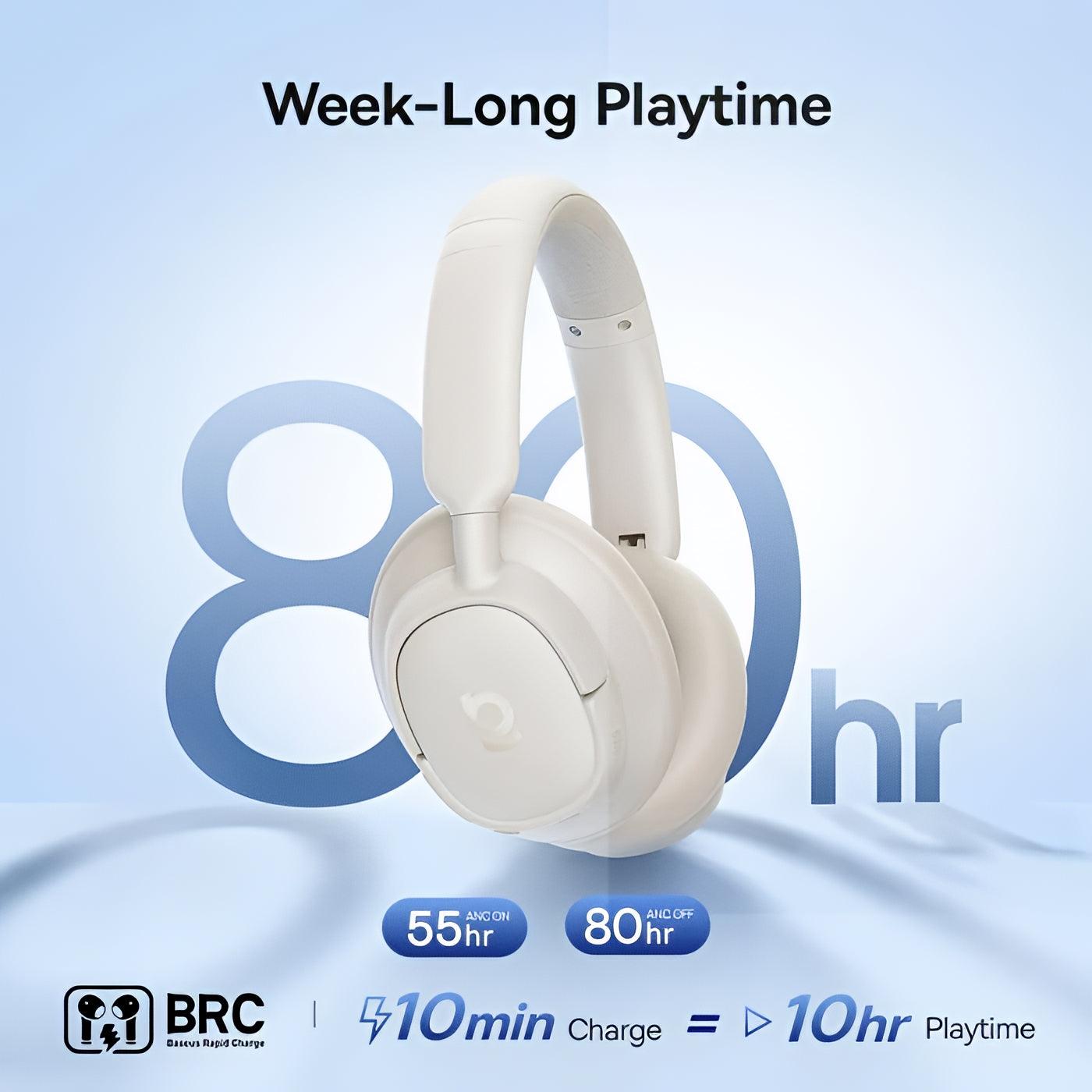 Handsfree Bluetooth Baseus Bass BH1 NC, MultiPoint, A2DP, ANC, Valkoinen A0203702