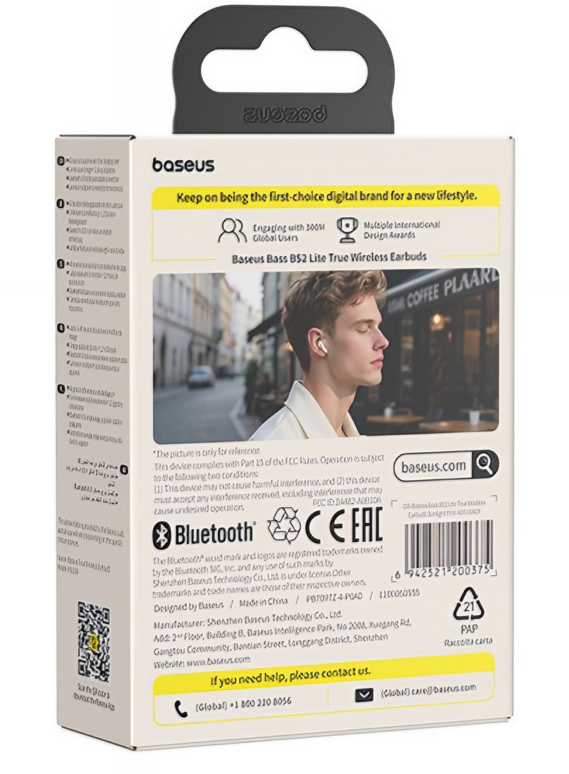 Handsfree Bluetooth Baseus Bowie Bass BS2 Lite, TWS, Vaaleanpunainen A0010A07