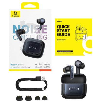 Handsfree Bluetooth Baseus Bowie 35, TWS, Musta A00073800123-00