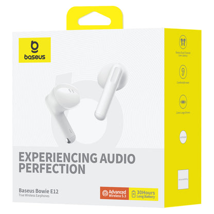 Handsfree Bluetooth Baseus Bowie E12, TWS, valkoinen A00059801216-Z1 