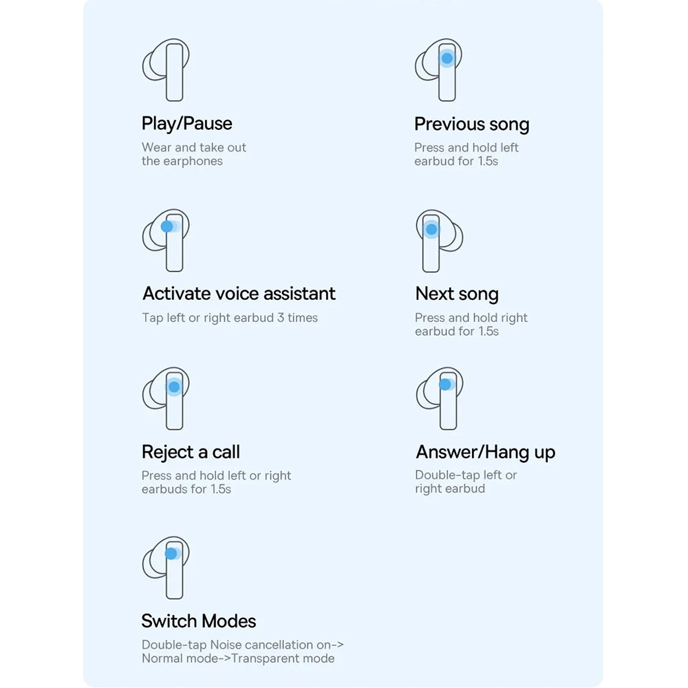 Handsfree Bluetooth Baseus Bowie M2, TWS, Valkoinen A00024000221-Z1