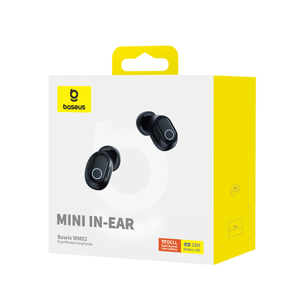 Handsfree Bluetooth Baseus Bowie WM02, TWS, Musta NGTW370201