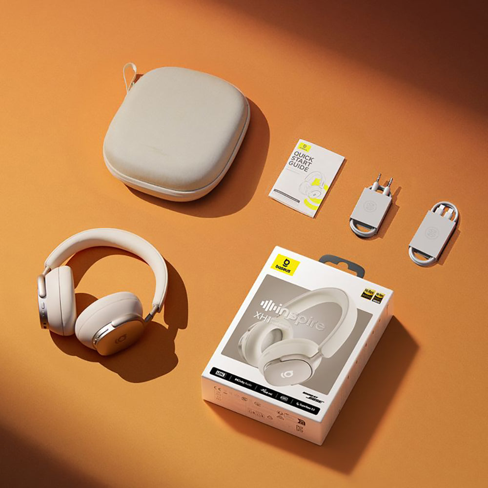 Handsfree Bluetooth Baseus Inspire XH1 Sound by Bose, A2DP, ANC, Valkoinen A00085701233-00