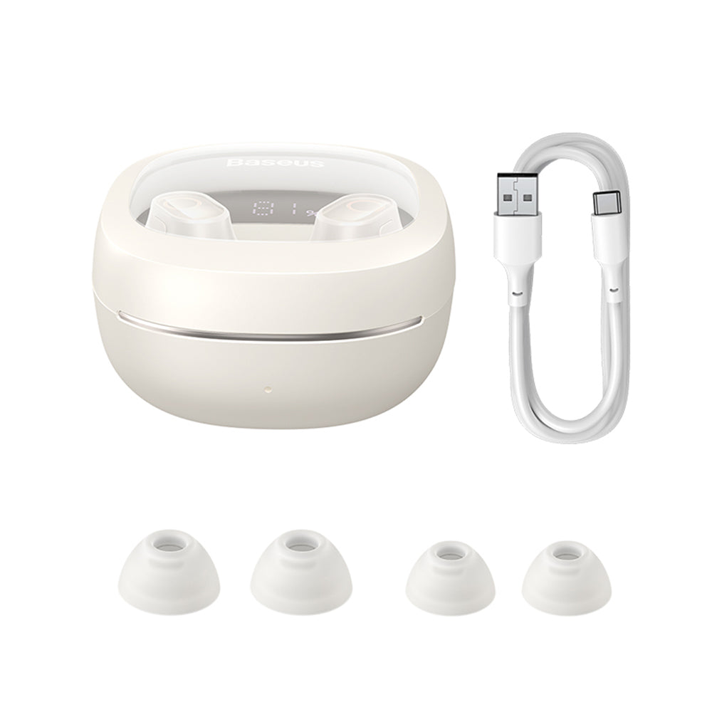 Handsfree Bluetooth Baseus WM02+, TWS, Valkoinen NGTW370302