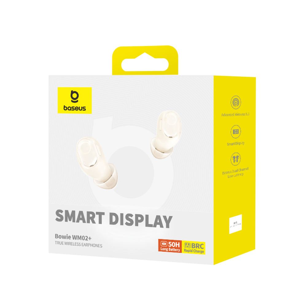 Handsfree Bluetooth Baseus WM02+, TWS, Valkoinen NGTW370302