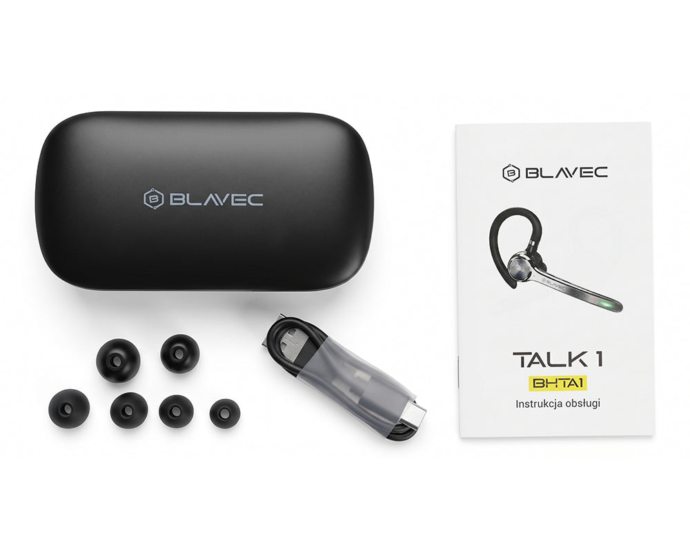 Blavec Talk 1 Bluetooth-handsfree, MultiPoint, A2DP, musta
