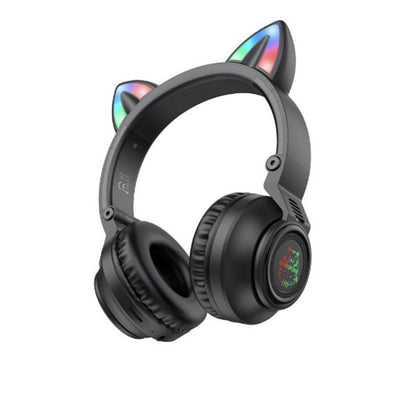 Handsfree Bluetooth Borofone BO18 Cat Ear, A2DP, Musta
