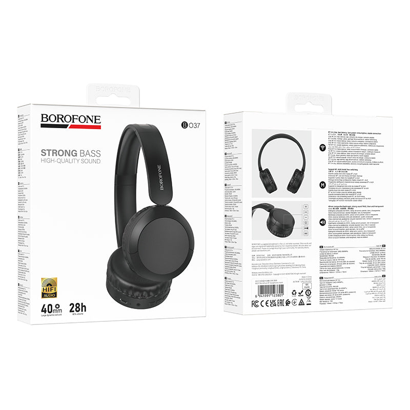 Handsfree Bluetooth Borofone BO37 Marvellous, A2DP, Musta