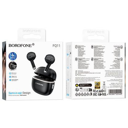 Handsfree Bluetooth Borofone FQ11 Sound, TWS, Musta