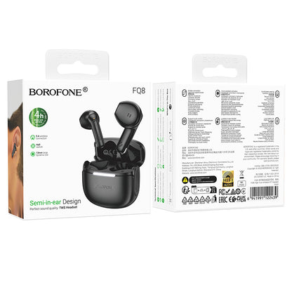 Handsfree Bluetooth Borofone FQ8 High, TWS, Musta