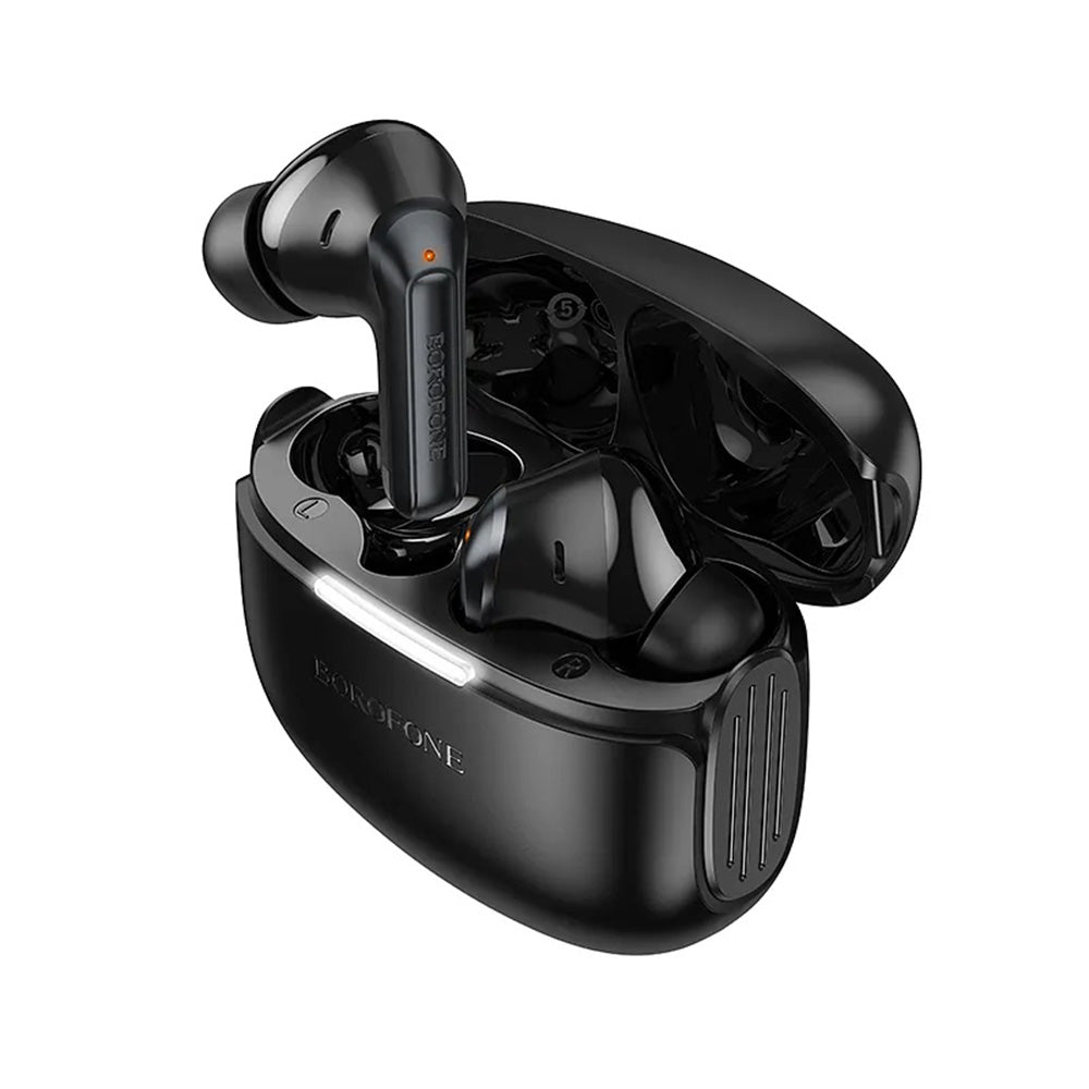 Handsfree Bluetooth Borofone FQ9 Plus Peaceful, TWS, ANC, Musta