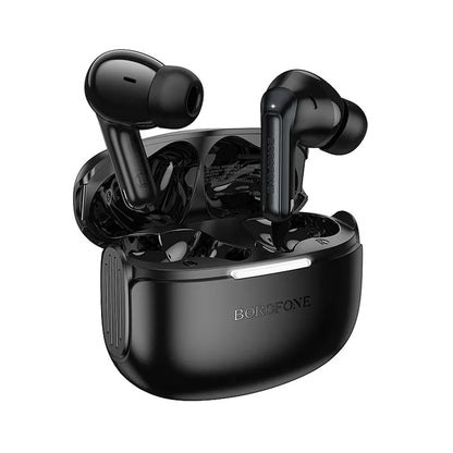 Handsfree Bluetooth Borofone FQ9 Plus Peaceful, TWS, ANC, Musta