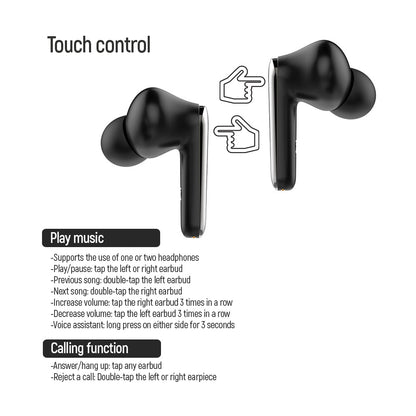 Handsfree Bluetooth ColorWay TWS3, TWS, Musta