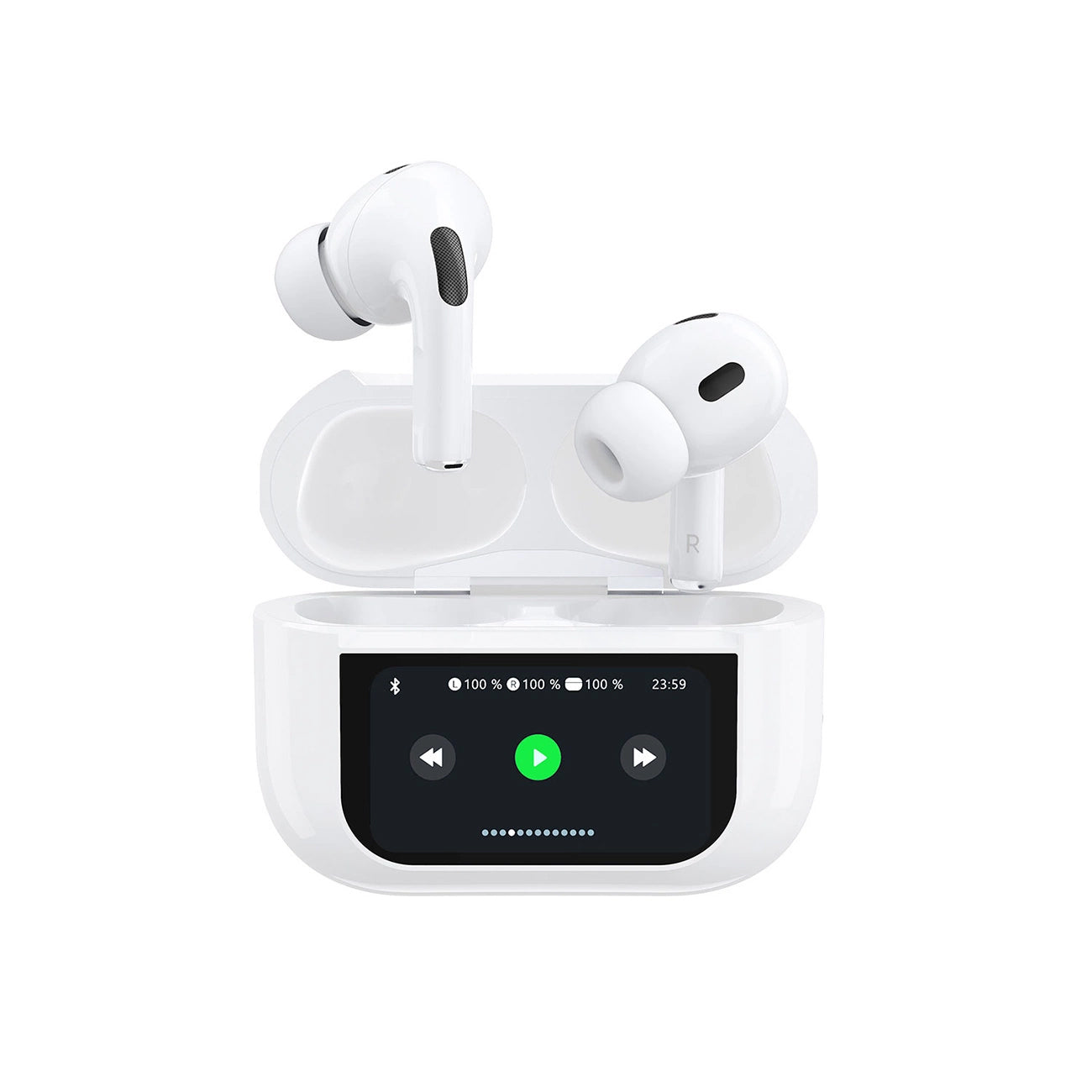 Handsfree Bluetooth Dudao U19 Display, TWS, Valkoinen