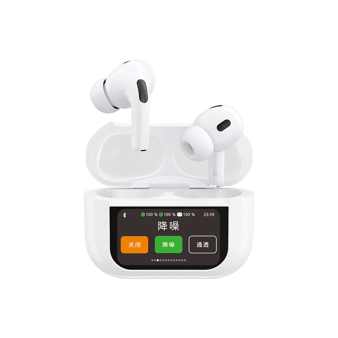 Handsfree Bluetooth Dudao U19 Display, TWS, Valkoinen