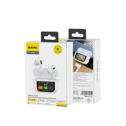 Handsfree Bluetooth Dudao U19 Display, TWS, Valkoinen