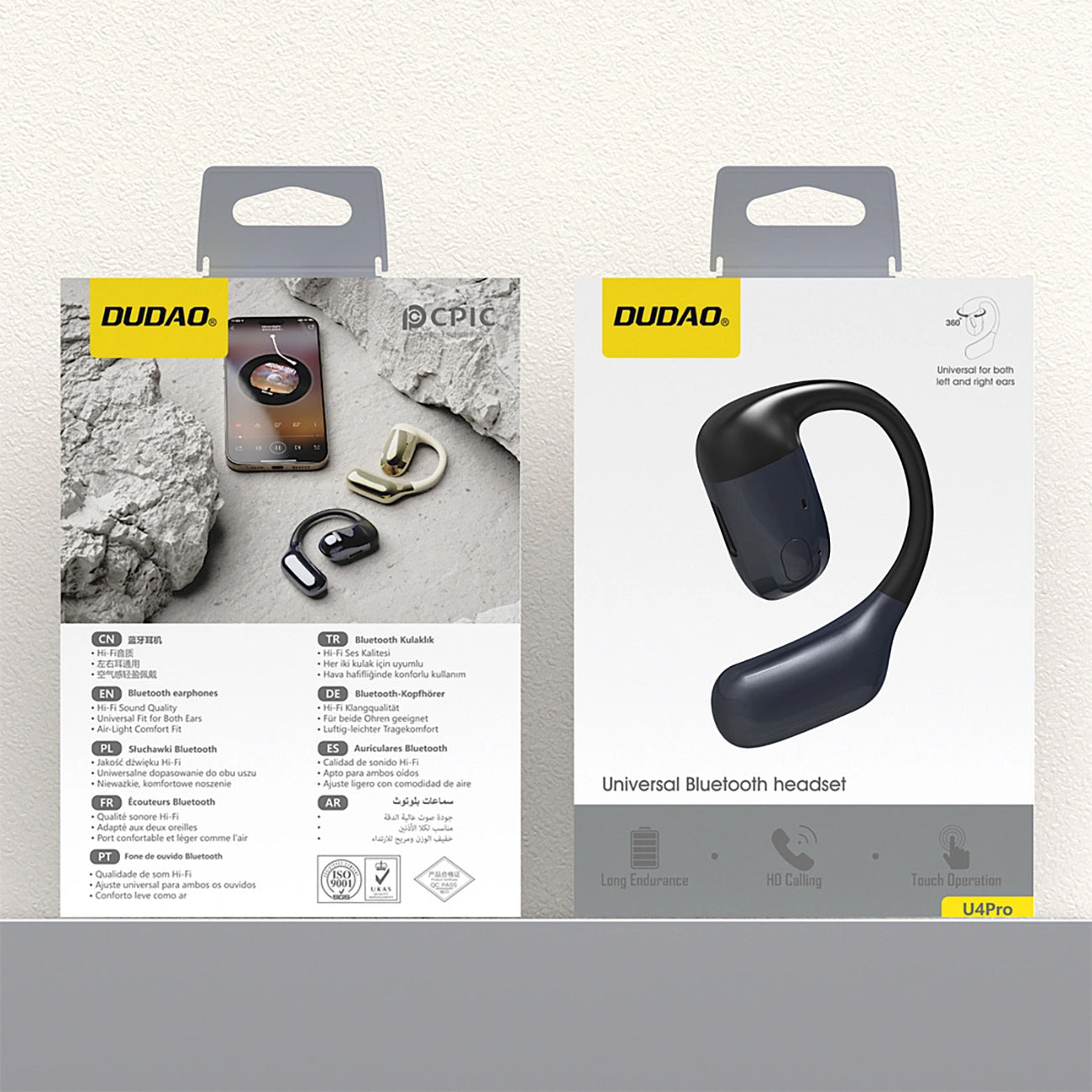 Handsfree Bluetooth Dudao U4Pro, A2DP, Musta