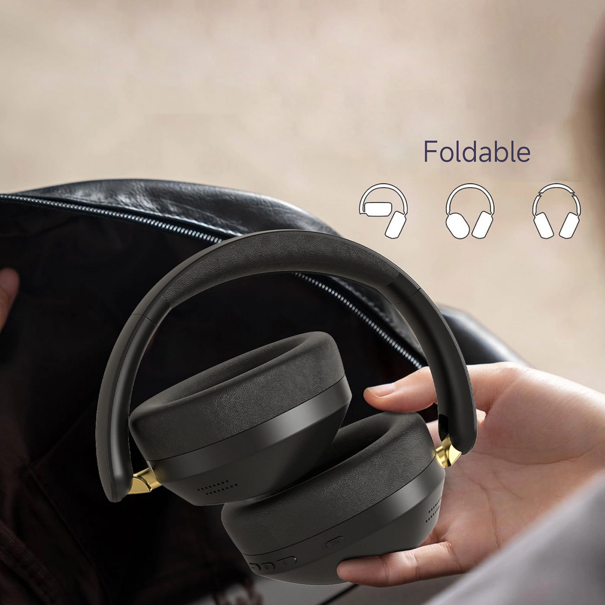 Handsfree Bluetooth Dudao X22 Max, A2DP, ANC, Musta