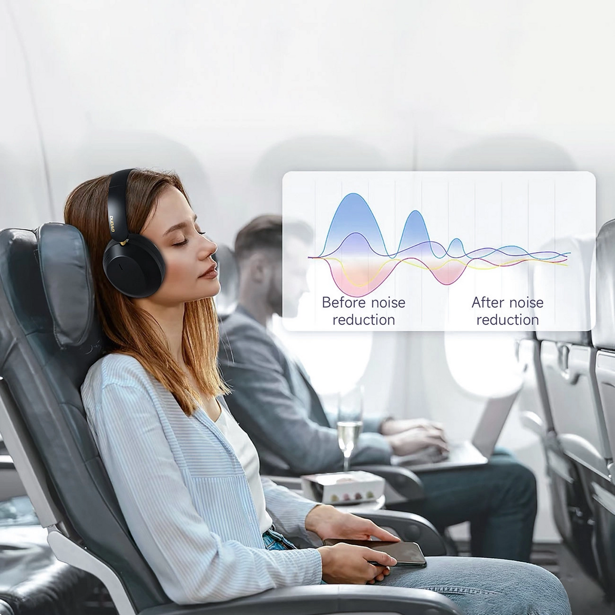 Handsfree Bluetooth Dudao X22 Max, A2DP, ANC, Musta