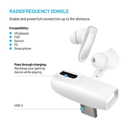 Handsfree Bluetooth Fixed Pods, TWS, Valkoinen