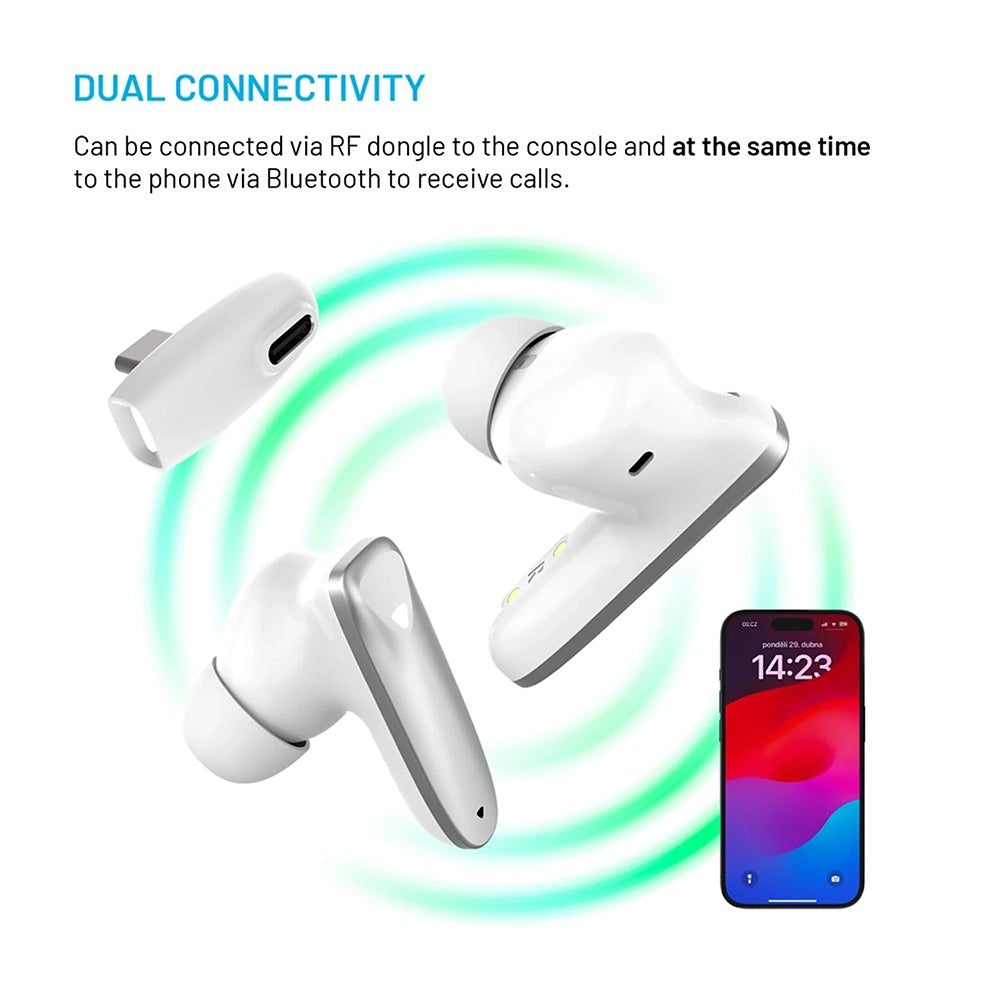 Handsfree Bluetooth Fixed Pods, TWS, Valkoinen