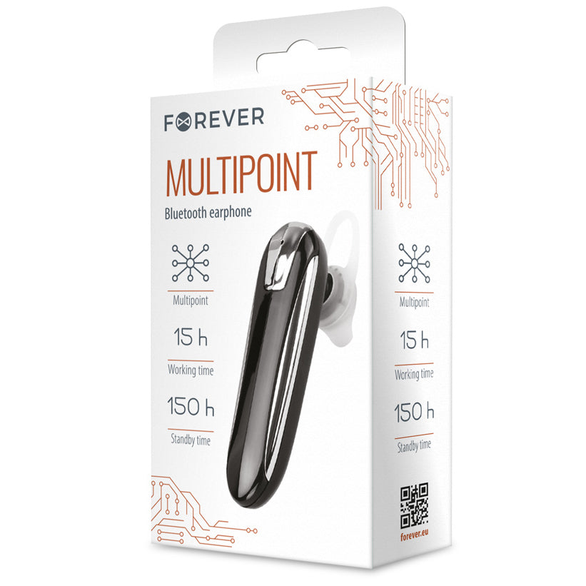 Handsfree Bluetooth Forever FBE-01, MultiPoint, musta 