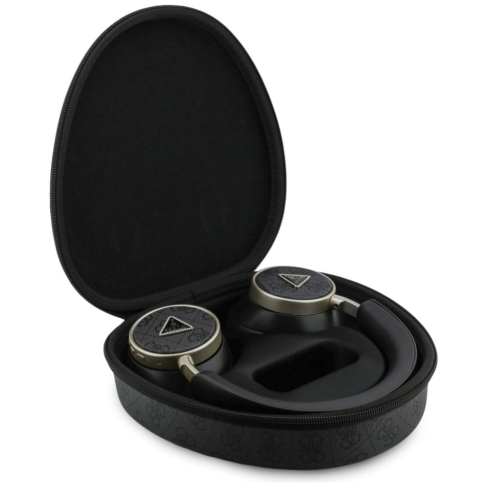 Handsfree Bluetooth Guess 4G Gold Triangle Logo, A2DP, Musta