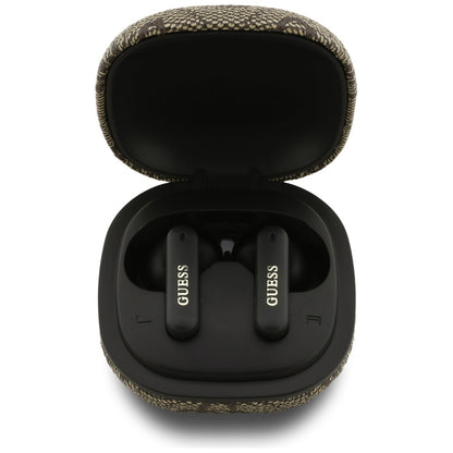 Handsfree Bluetooth Guess 4G Classic Metal Logo, TWS, Ruskea