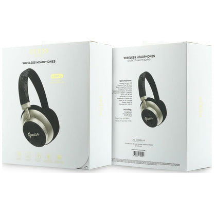 Handsfree Bluetooth Guess 4G Gold Script Metal, A2DP, Musta