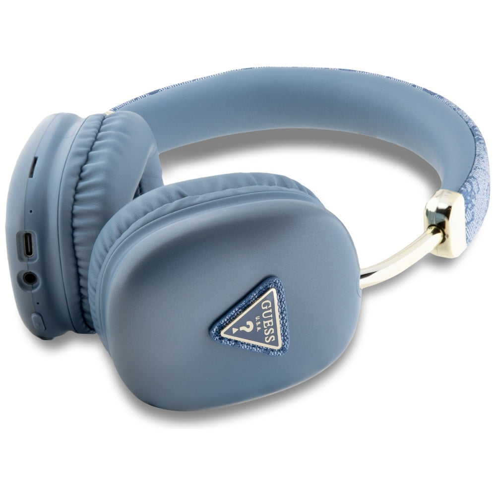 Handsfree Bluetooth Guess 4G Gold Triangle Logo, A2DP, Sininen
