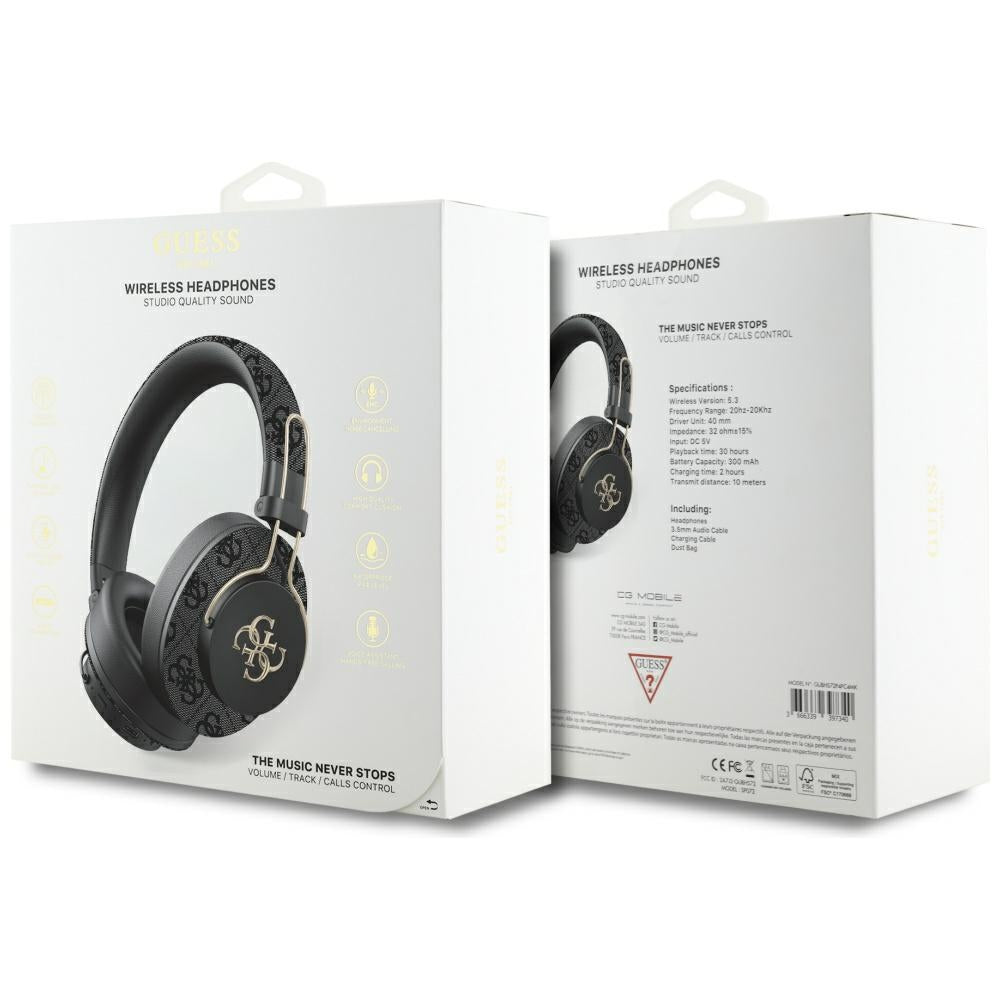 Handsfree Bluetooth Guess 4G Metal Logo, A2DP, Musta