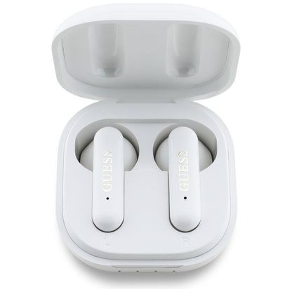 Handsfree Bluetooth Guess 4G Metal Logo, TWS, Valkoinen