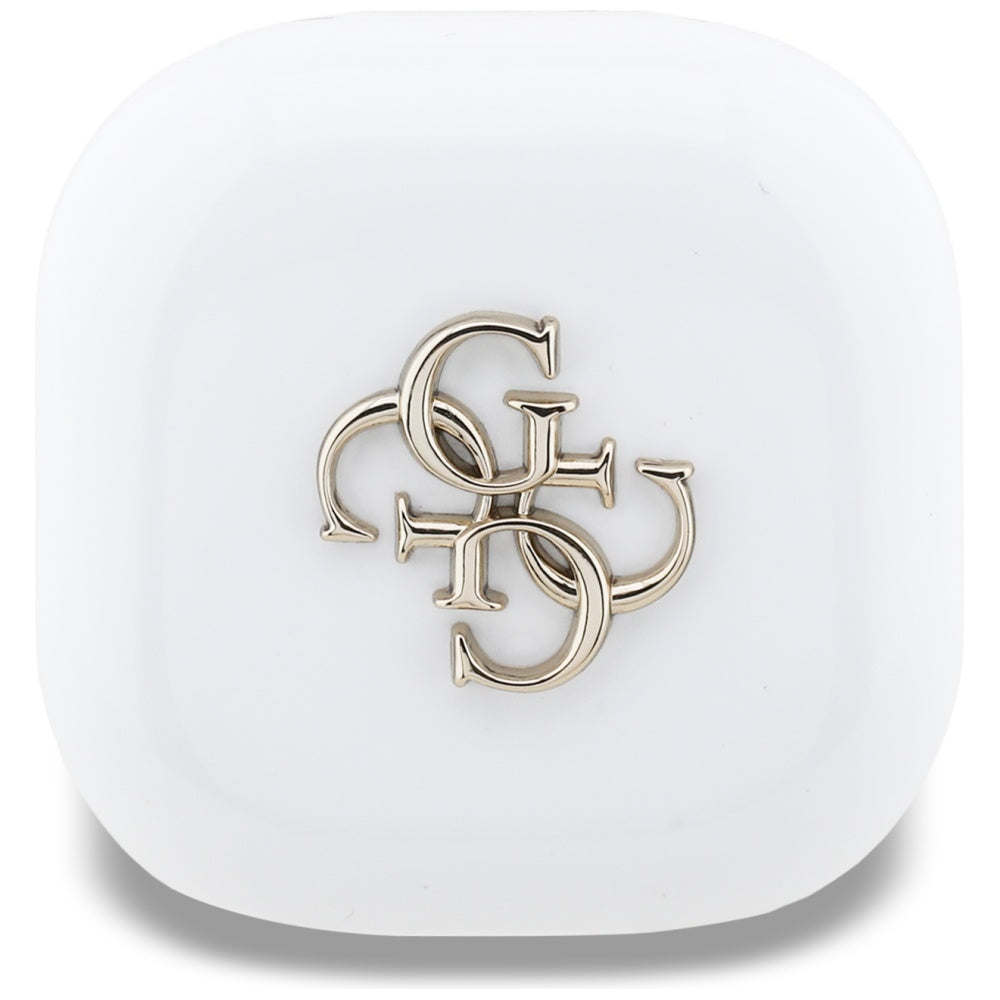 Handsfree Bluetooth Guess 4G Metal Logo, TWS, Valkoinen