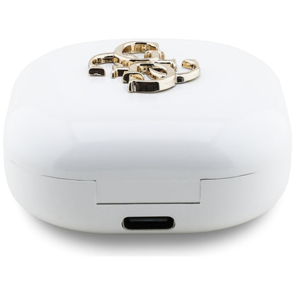 Handsfree Bluetooth Guess 4G Metal Logo, TWS, Valkoinen