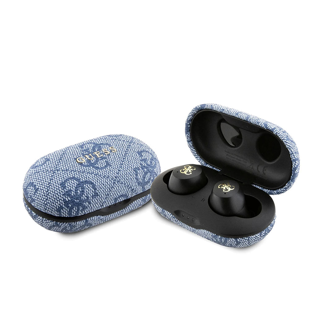 Handsfree Bluetooth Guess 4G Metal, TWS, Sininen