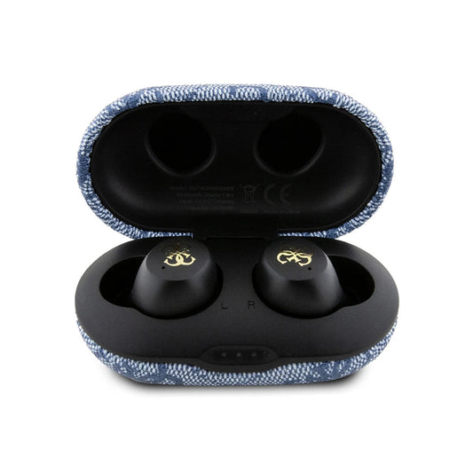 Handsfree Bluetooth Guess 4G Metal, TWS, Sininen