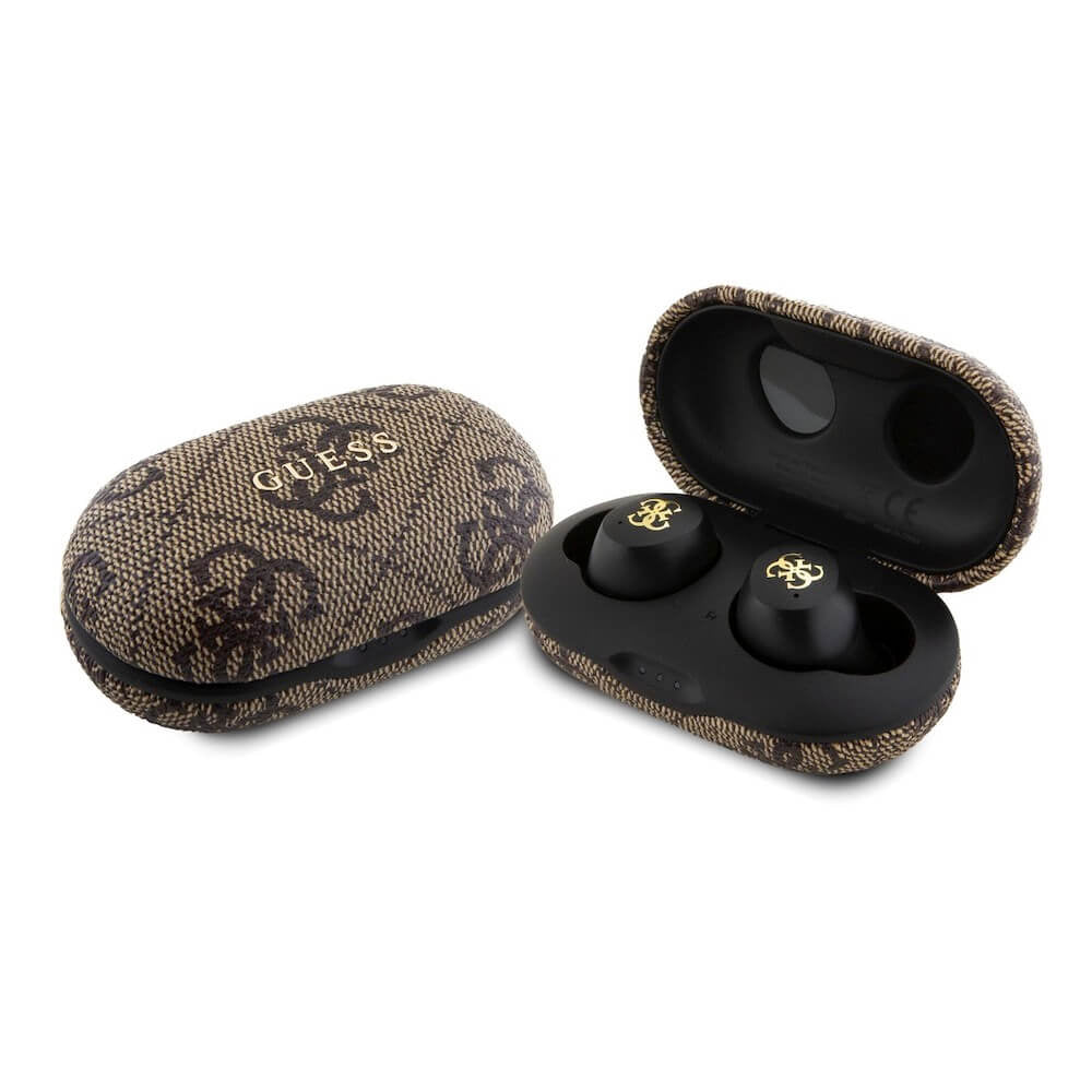 Handsfree Bluetooth Guess 4G Metal, TWS, Brown