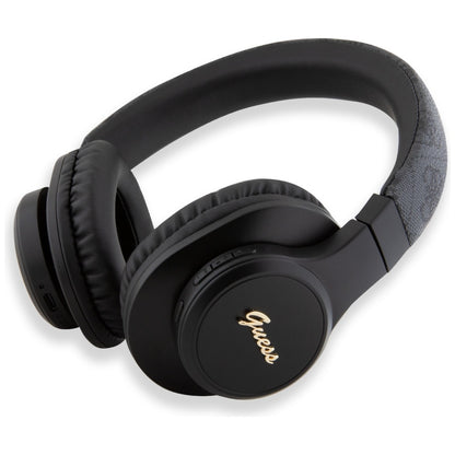 Handsfree Bluetooth Guess 4G Tone on Tone Script Logo, A2DP, Musta