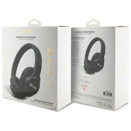 Handsfree Bluetooth Guess 4G Tone on Tone Script Logo, A2DP, Musta