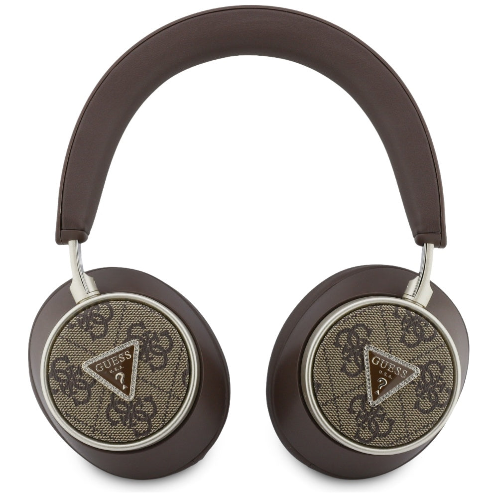 Handsfree Bluetooth Guess 4G Gold Triangle Logo, A2DP, Ruskea