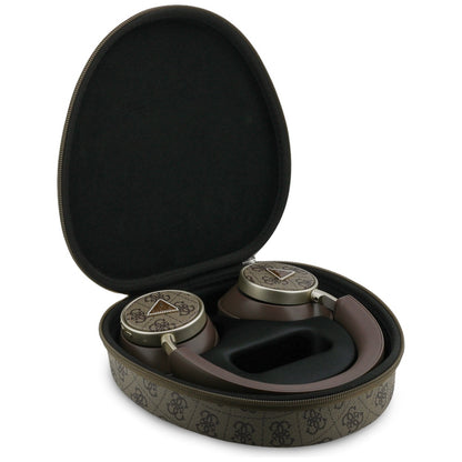 Handsfree Bluetooth Guess 4G Gold Triangle Logo, A2DP, Brown