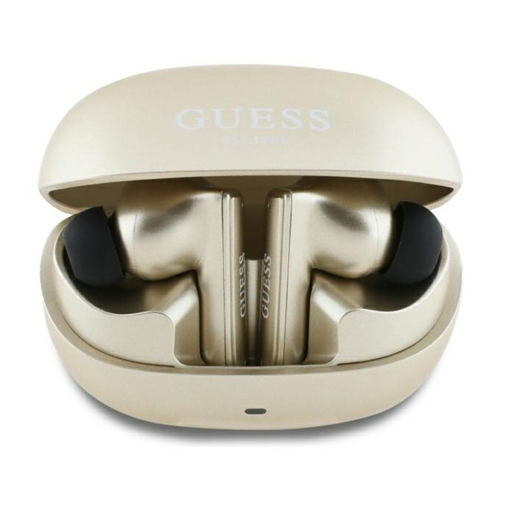 Handsfree Bluetooth Guess Capsule Printed Logo, TWS, ANC, Kultainen