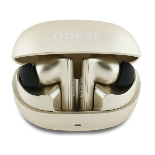Handsfree Bluetooth Guess Capsule Printed Logo, TWS, ANC, Kultainen
