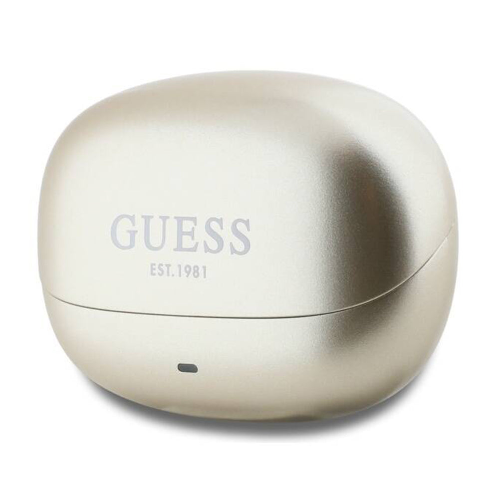 Handsfree Bluetooth Guess Capsule Printed Logo, TWS, ANC, Kultainen