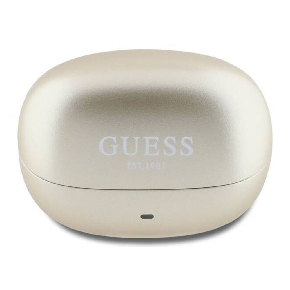 Handsfree Bluetooth Guess Capsule Printed Logo, TWS, ANC, Kultainen