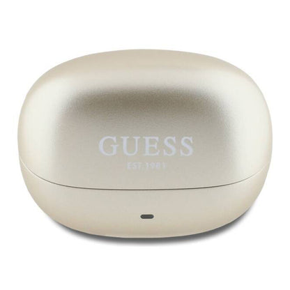 Handsfree Bluetooth Guess Capsule Printed Logo, TWS, ANC, Kultainen